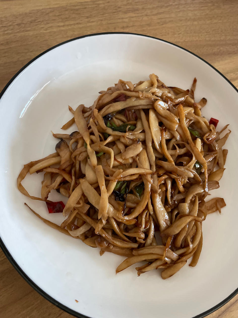 干煸杏鲍菇（素菜）