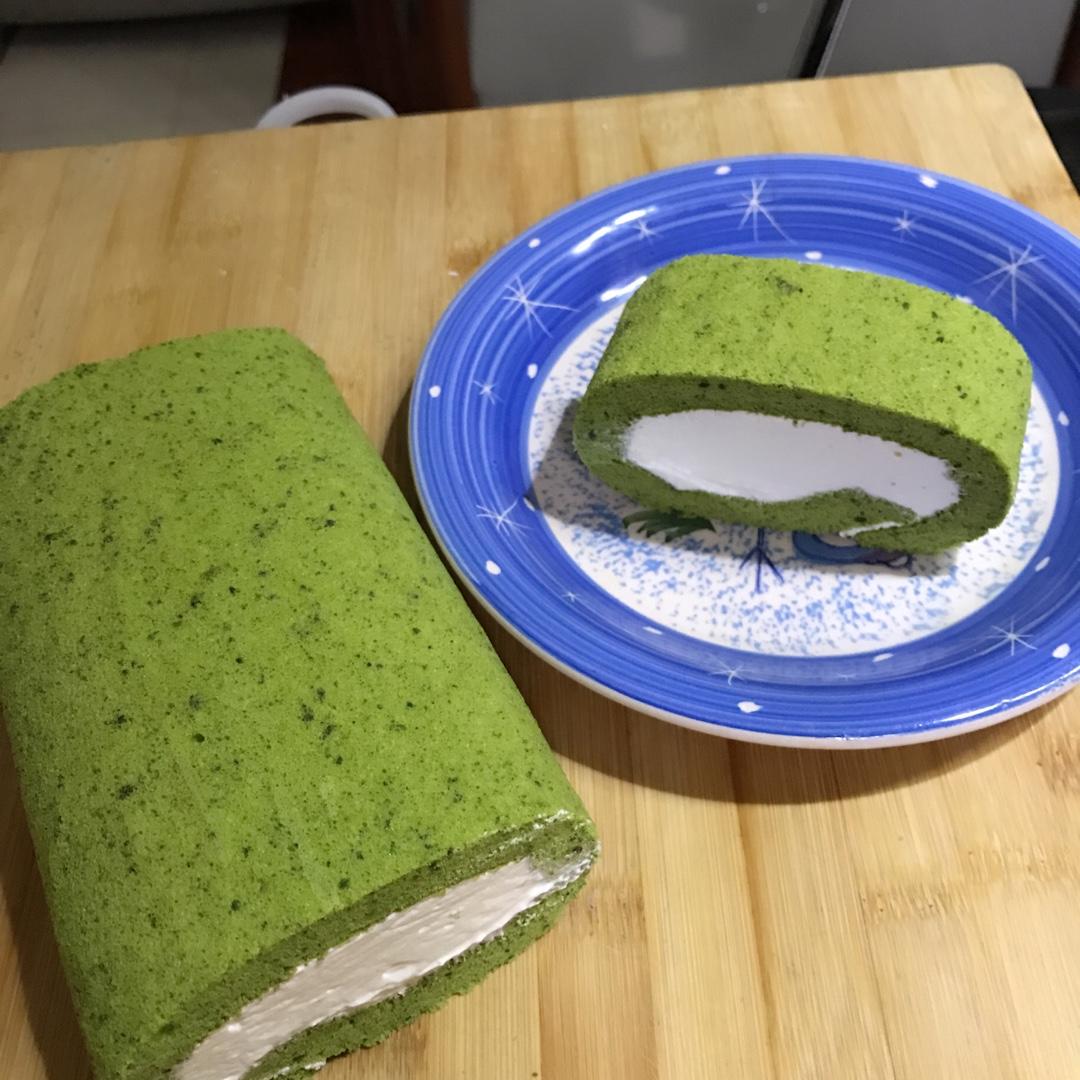 抹茶红豆蛋糕卷