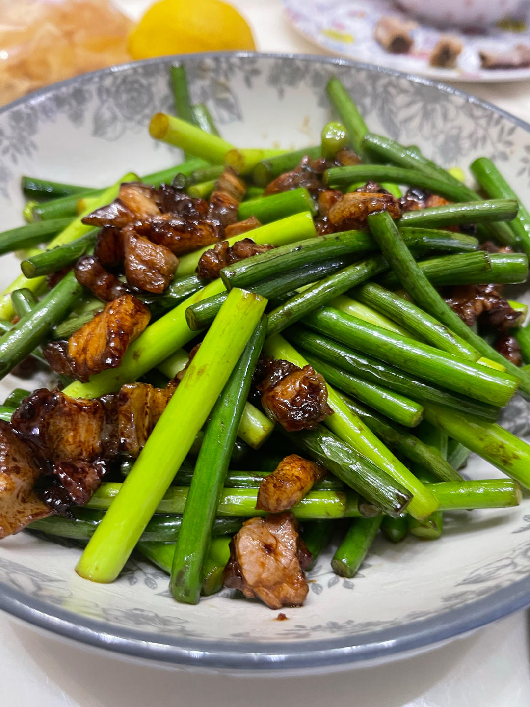 蒜苔肉丝(😋包你饭扫光