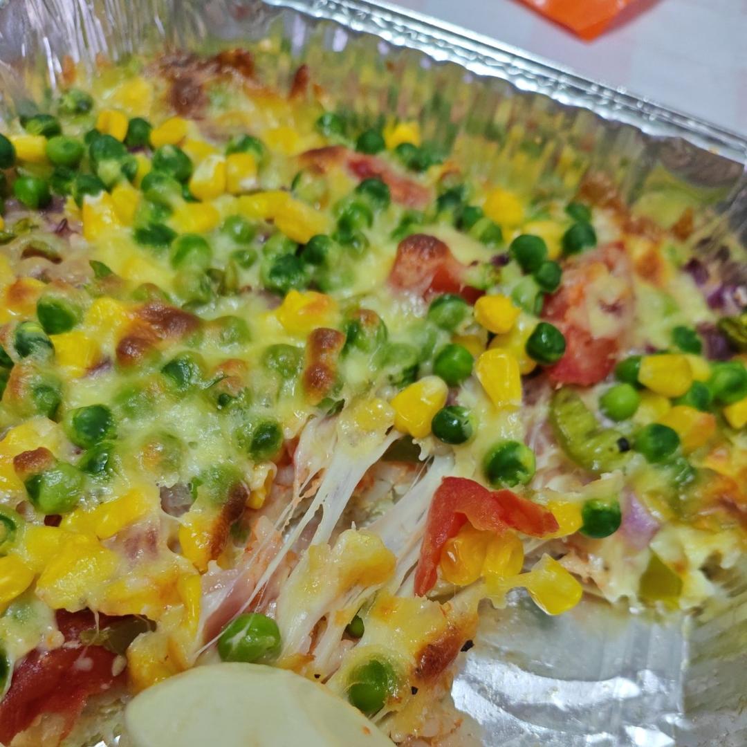 剩米饭的华丽转身-米饭披萨