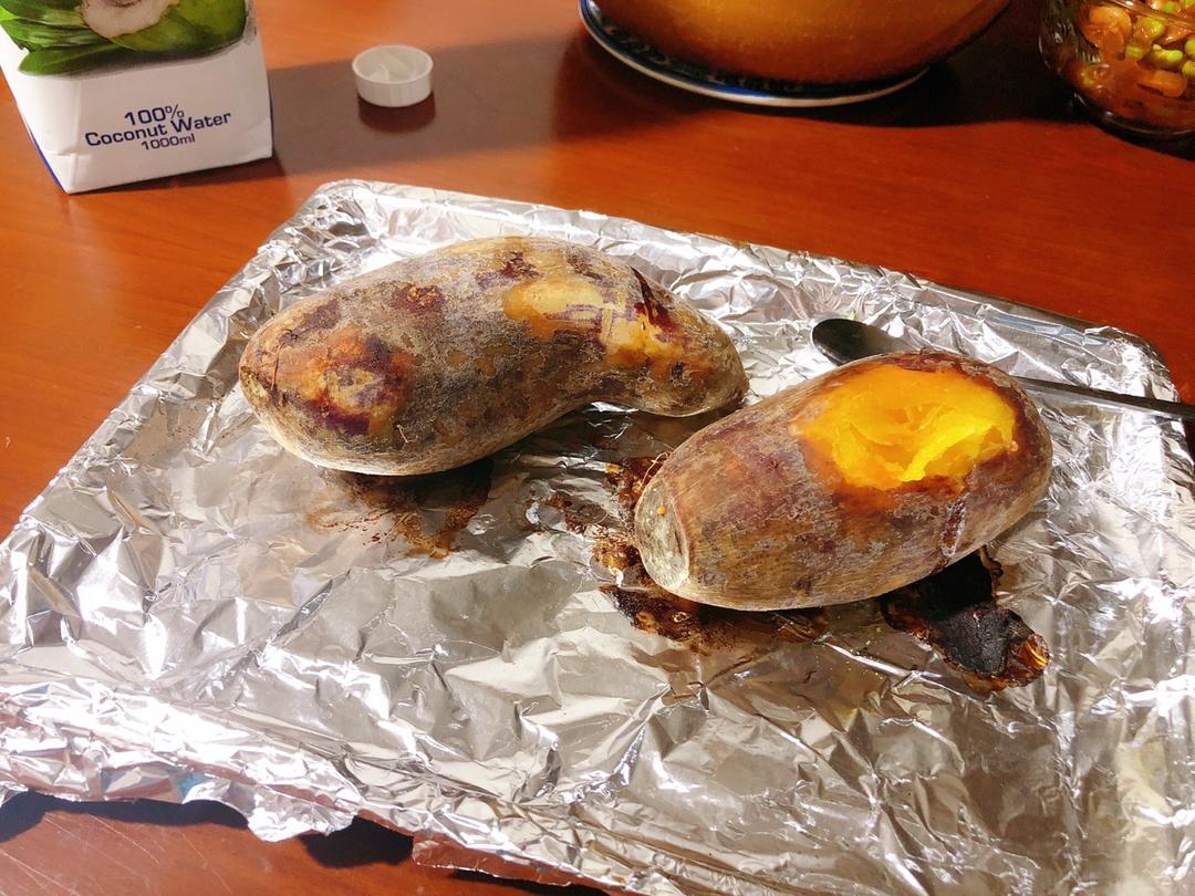 【烤箱版烤红薯】