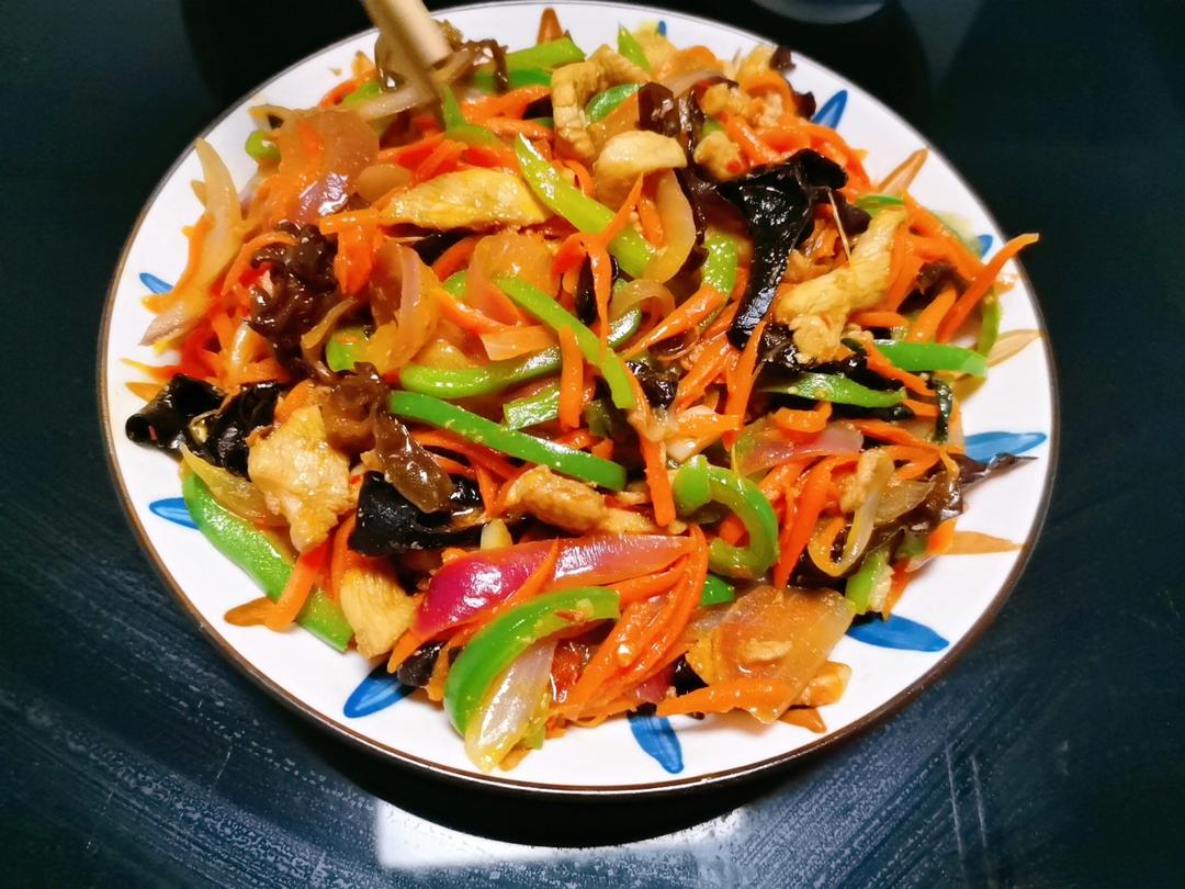 无敌下饭低脂鸡胸肉版鱼香肉丝