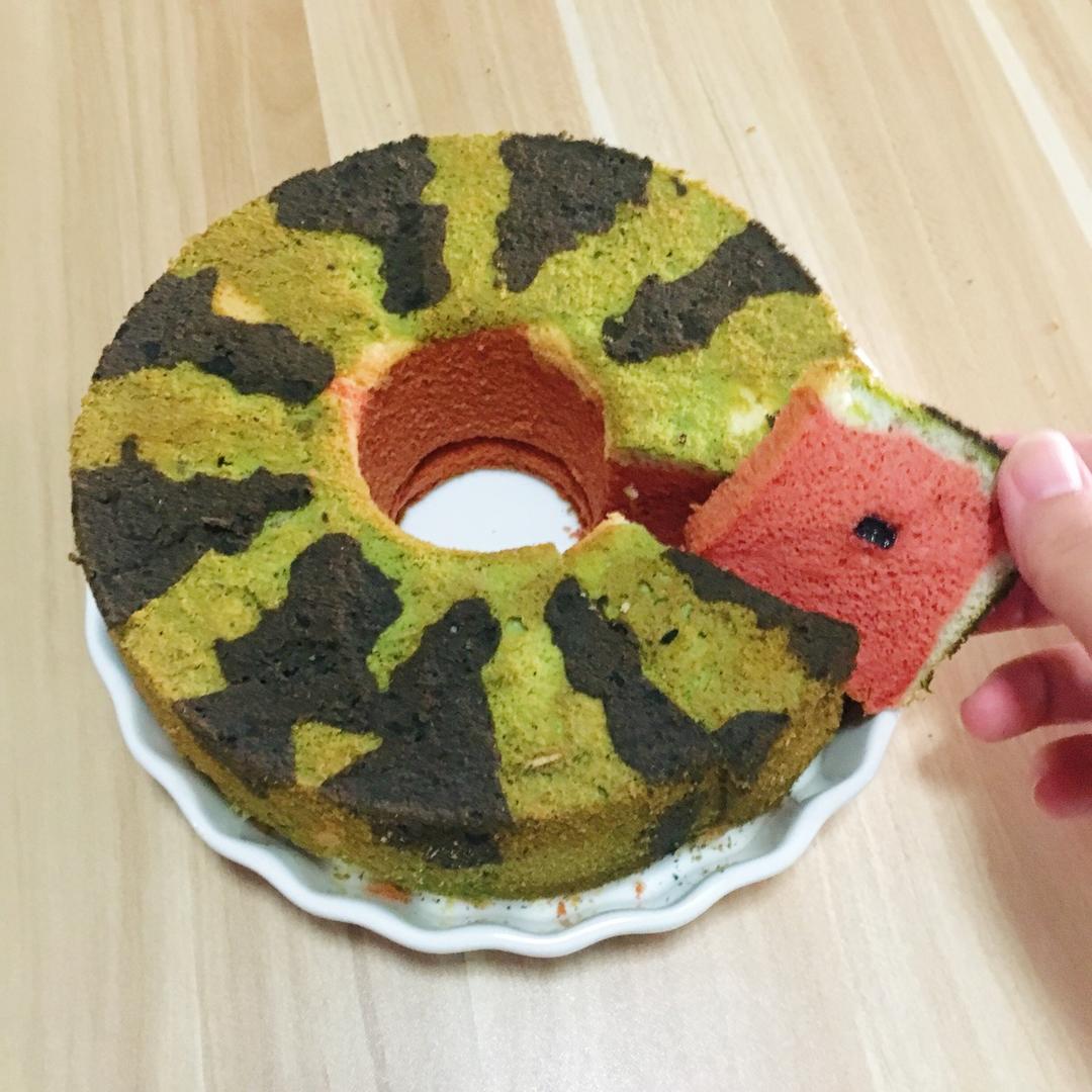 西瓜戚风蛋糕