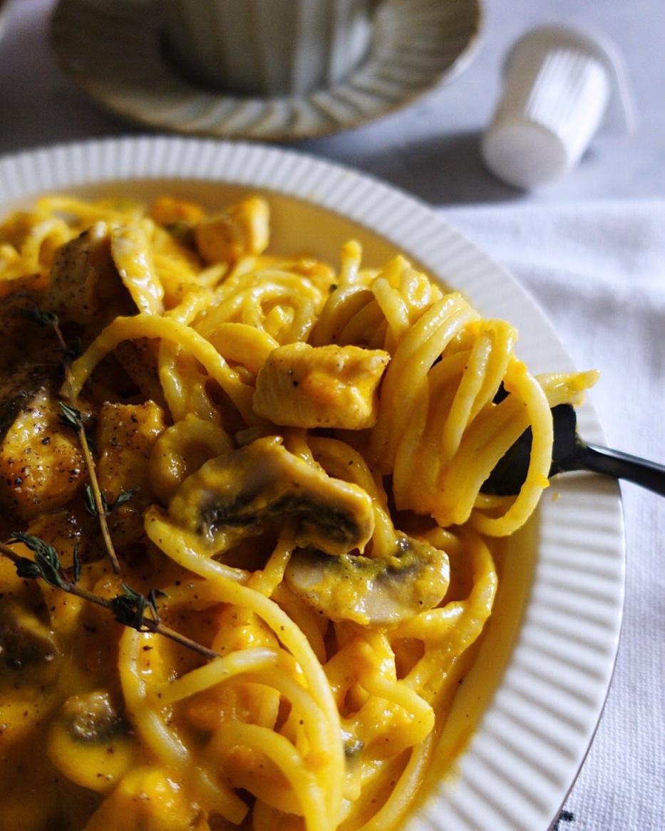 南瓜芝士酱意大利面