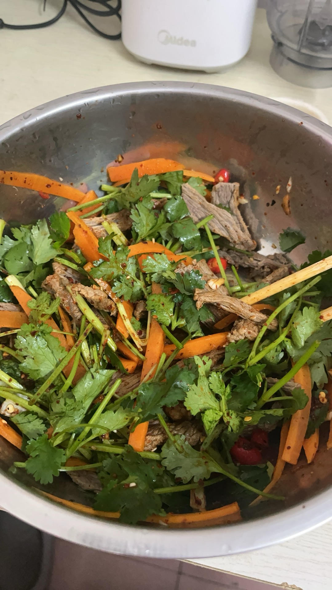 低卡减脂-香菜凉拌牛肉