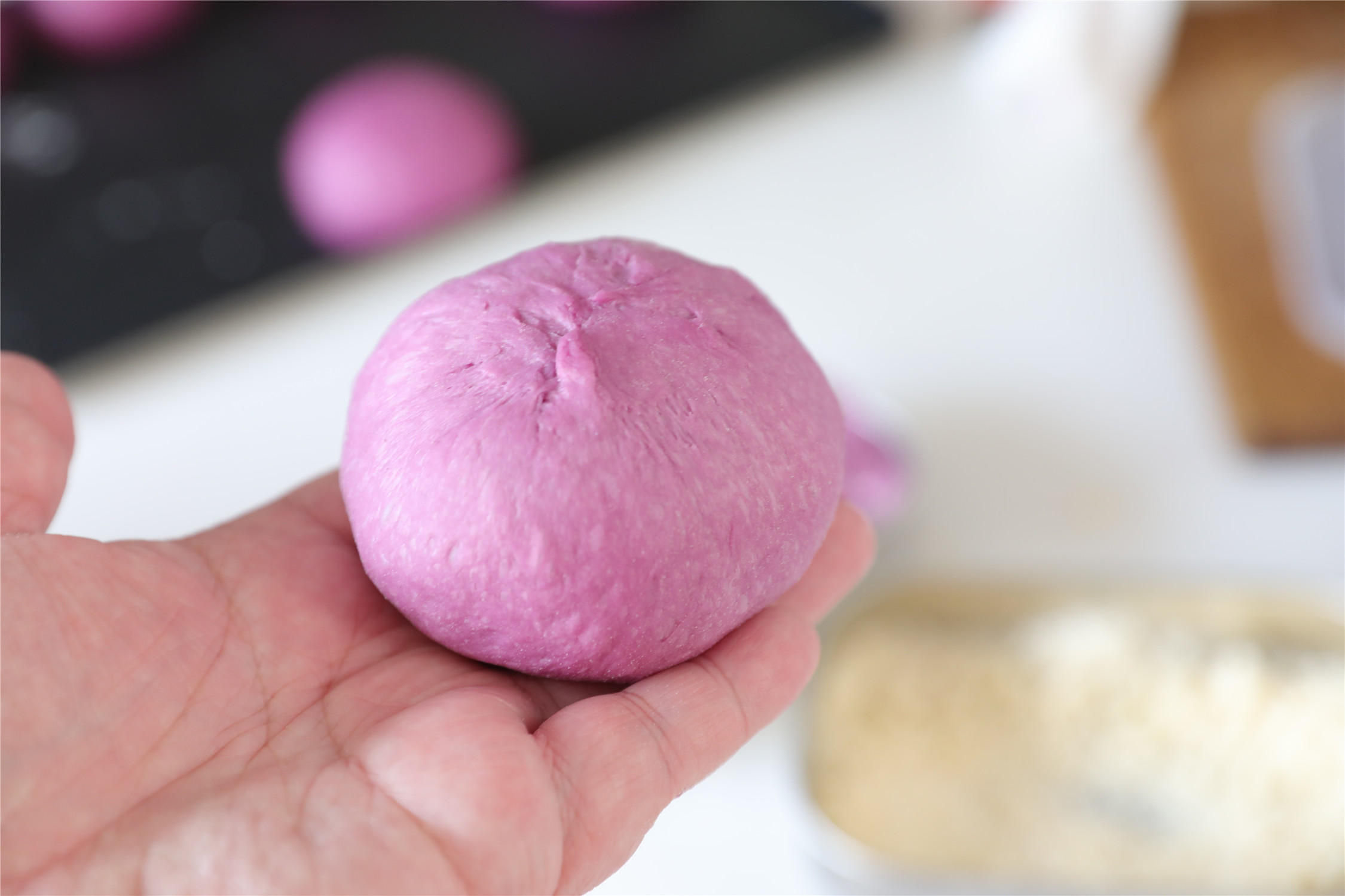 紫（只）薯（属）芋（于）泥（你）の包的做法 步骤17