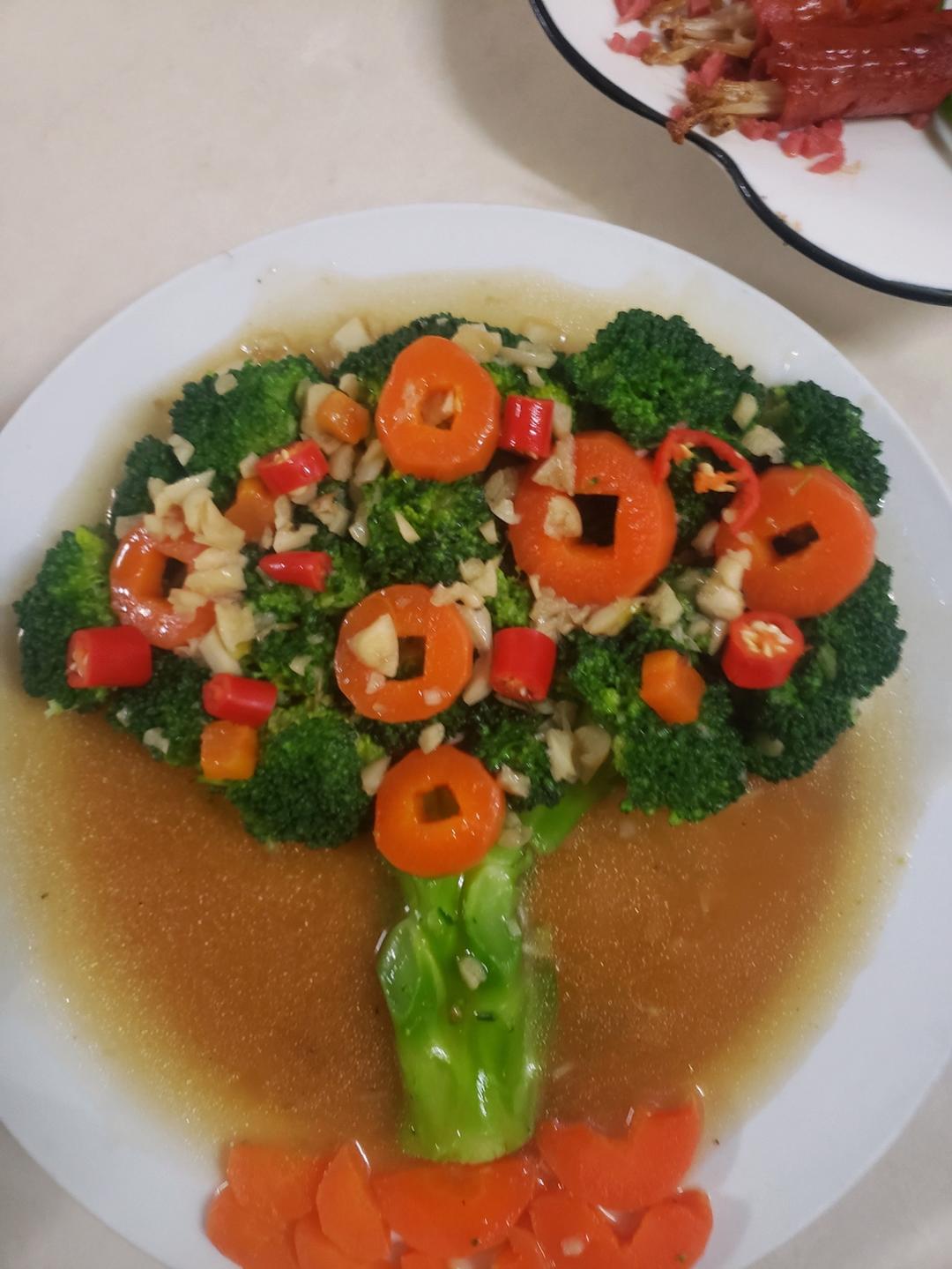年夜菜之吉祥发财树（辣汁西兰花）