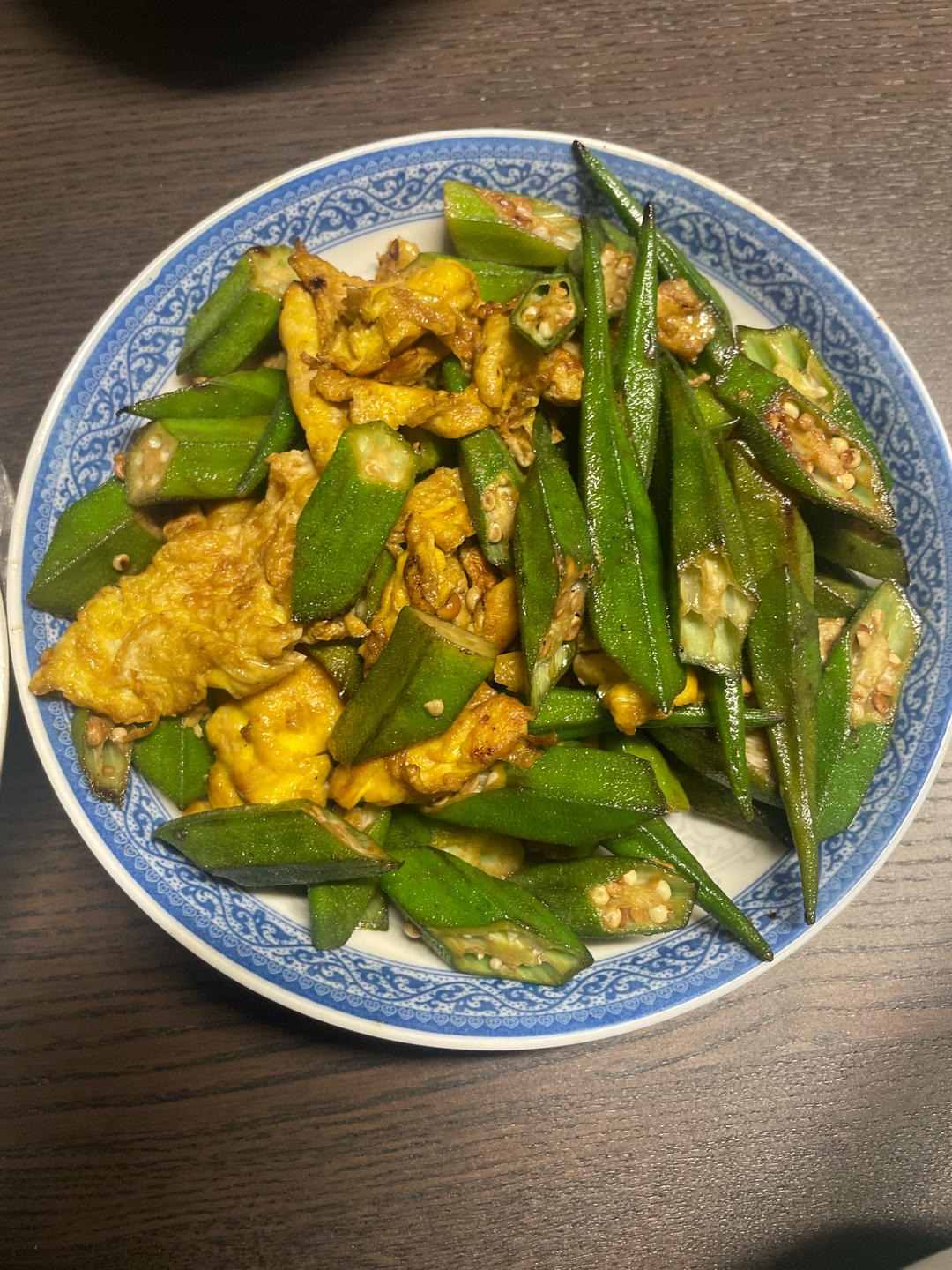 秋葵炒鸡蛋
