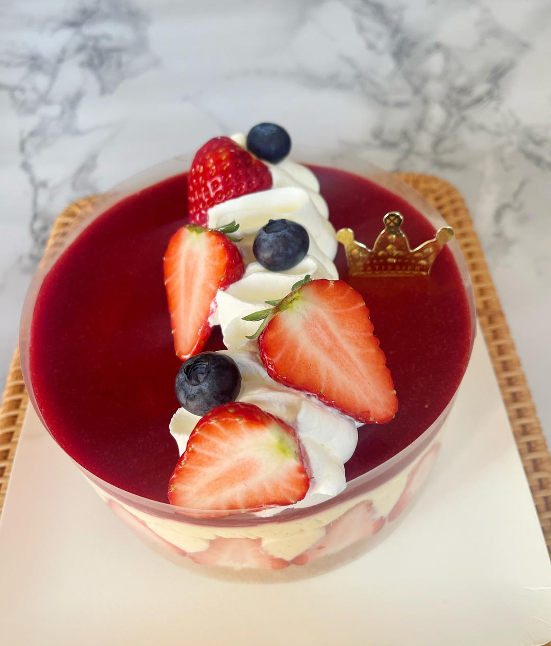 法式草莓蛋糕 fraisier 慕斯林奶油应用之一
