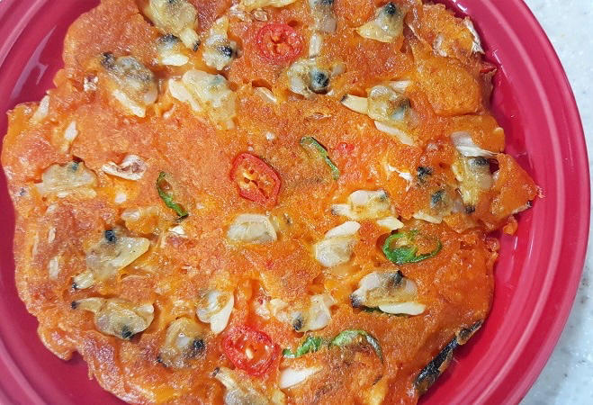 秀美家韩式蛤蜊肉泡菜饼