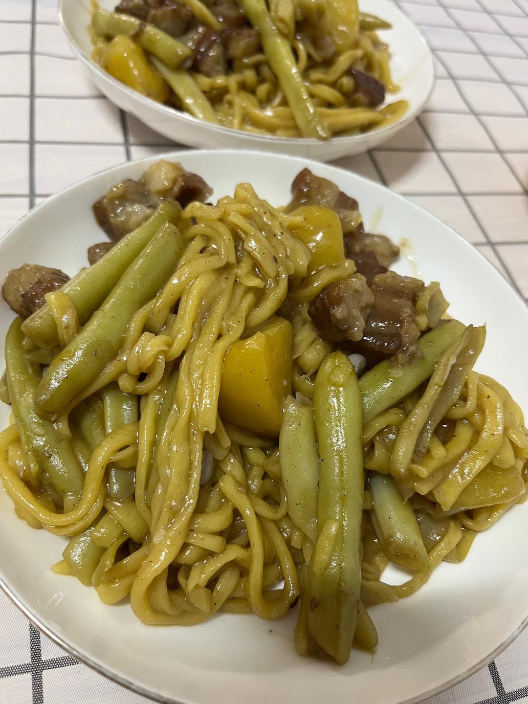 豆角焖面不好吃你来我家我给你做哈哈的做法