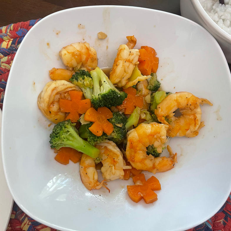 低脂低卡减脂餐～黑椒虾仁西兰花