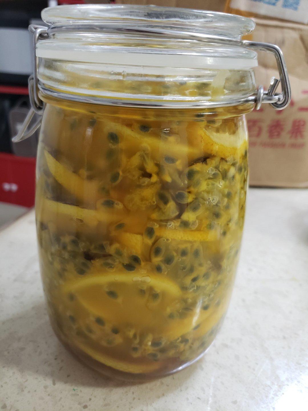 排毒养颜 自制柠檬蜂蜜百香果🍋不定期更新作品和好喝的搭配🥤