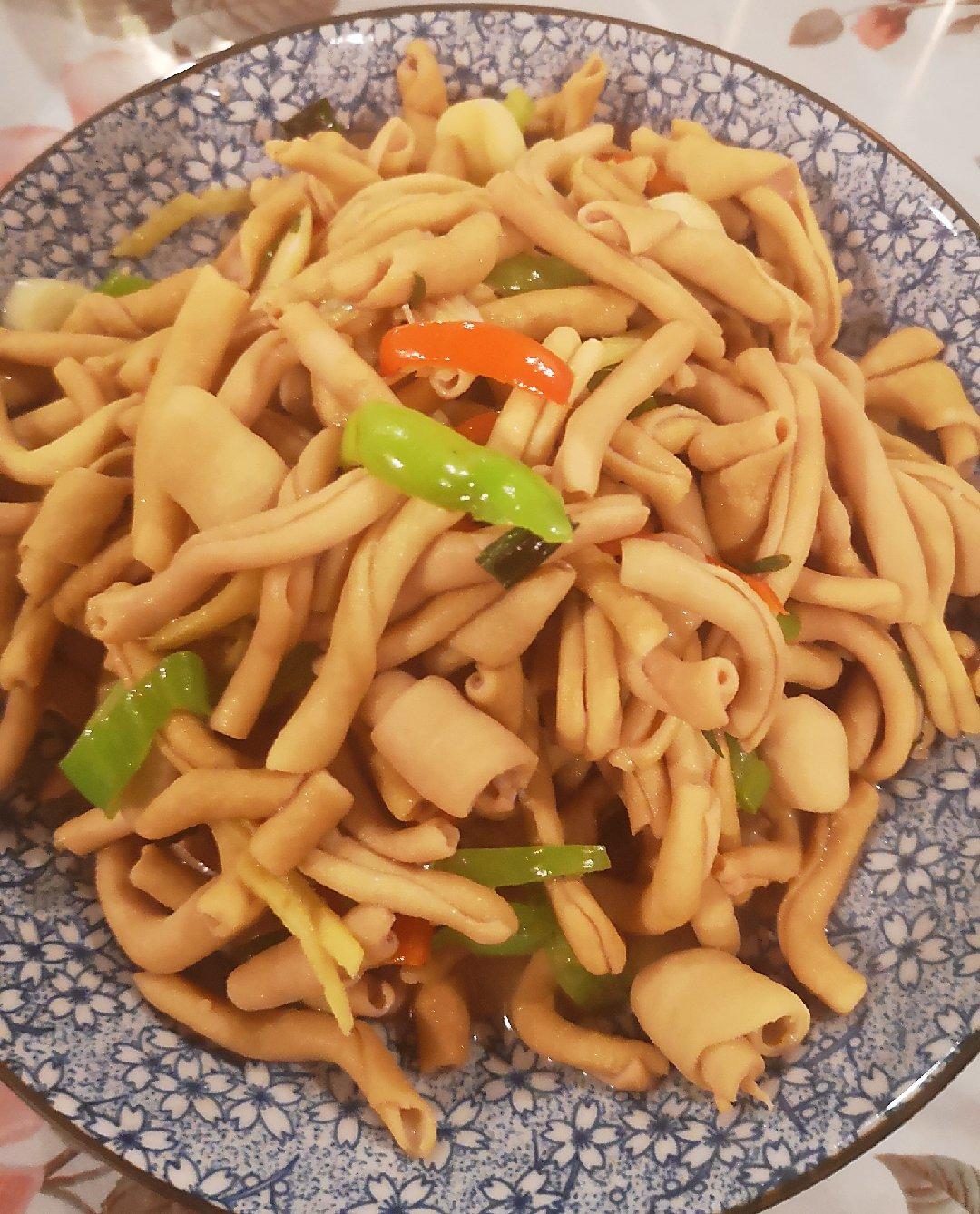 爆炒鸭肠