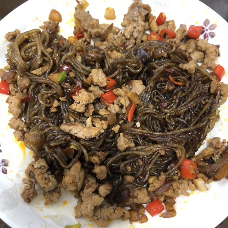 肉末炒粉丝