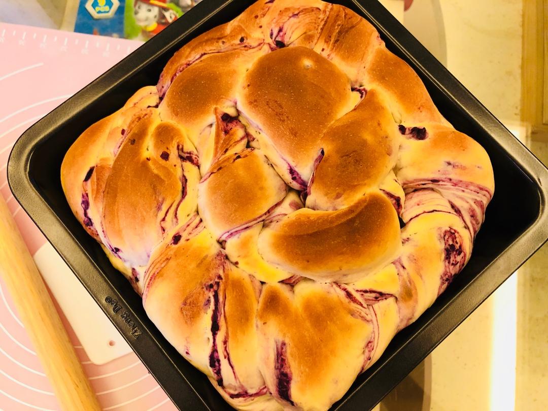 紫薯手撕面包（无需揉出膜）