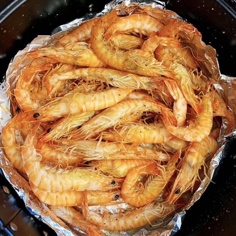 空气炸锅の炸虾