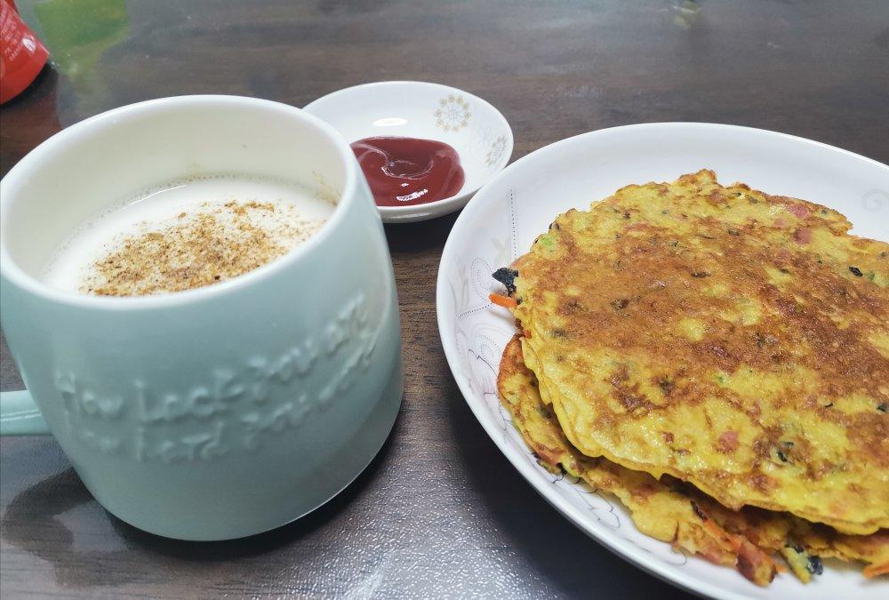 适合全家早餐的营养蔬菜鸡蛋饼