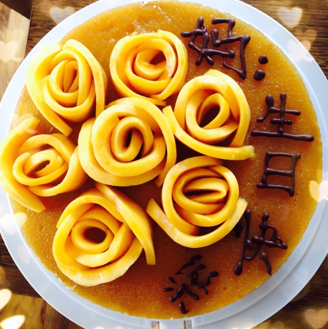 料超足的芒果慕斯蛋糕