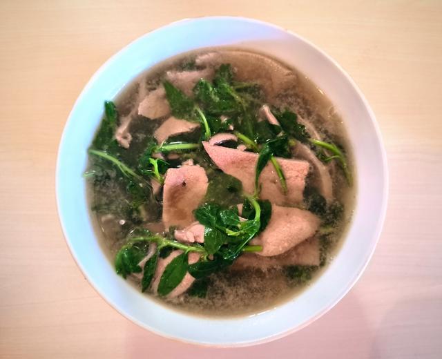 枸杞叶汆猪肝汤的做法
