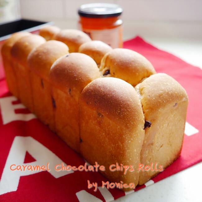 焦糖巧克力豆餐包的做法