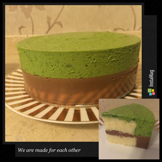 巧克力抹茶慕斯蛋糕