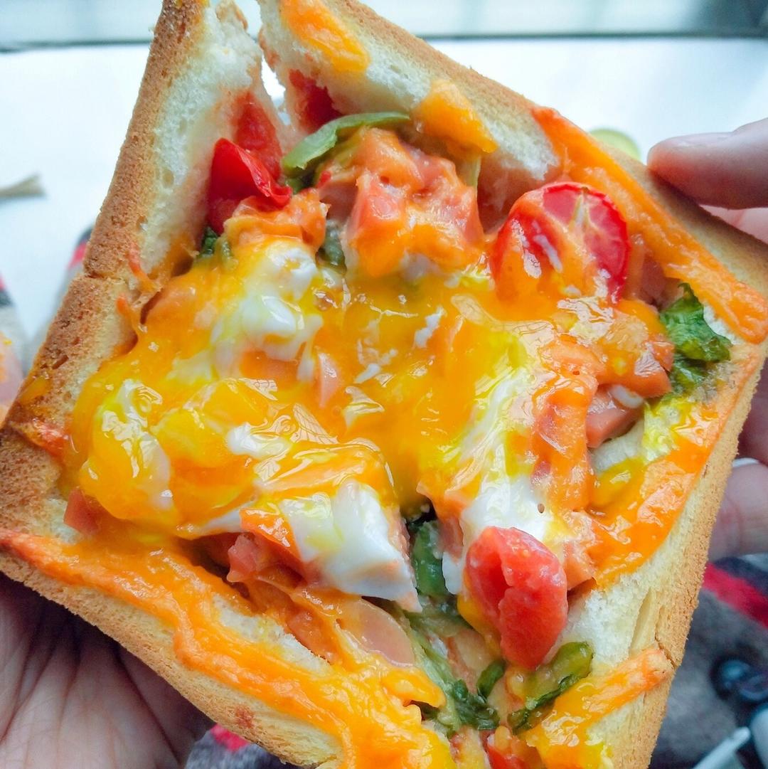 快手早餐·吐司披萨BREAKFAST的做法