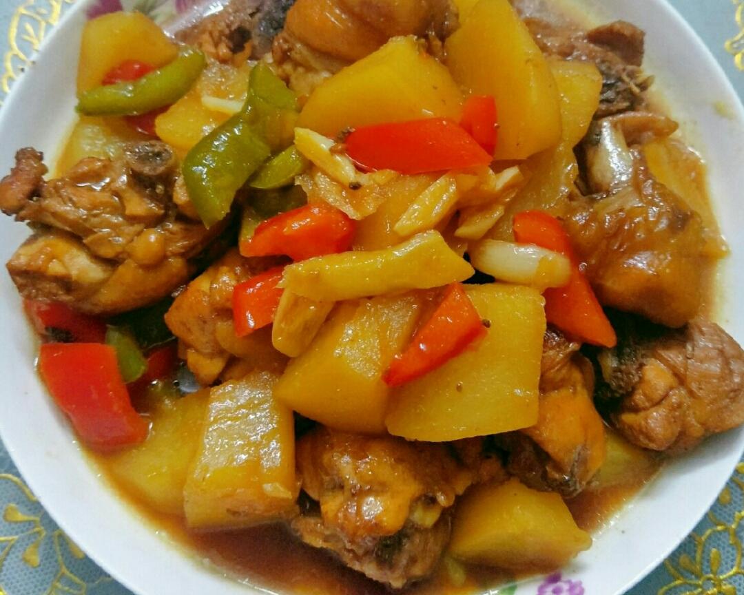 红烧鸡肉焖土豆🌵