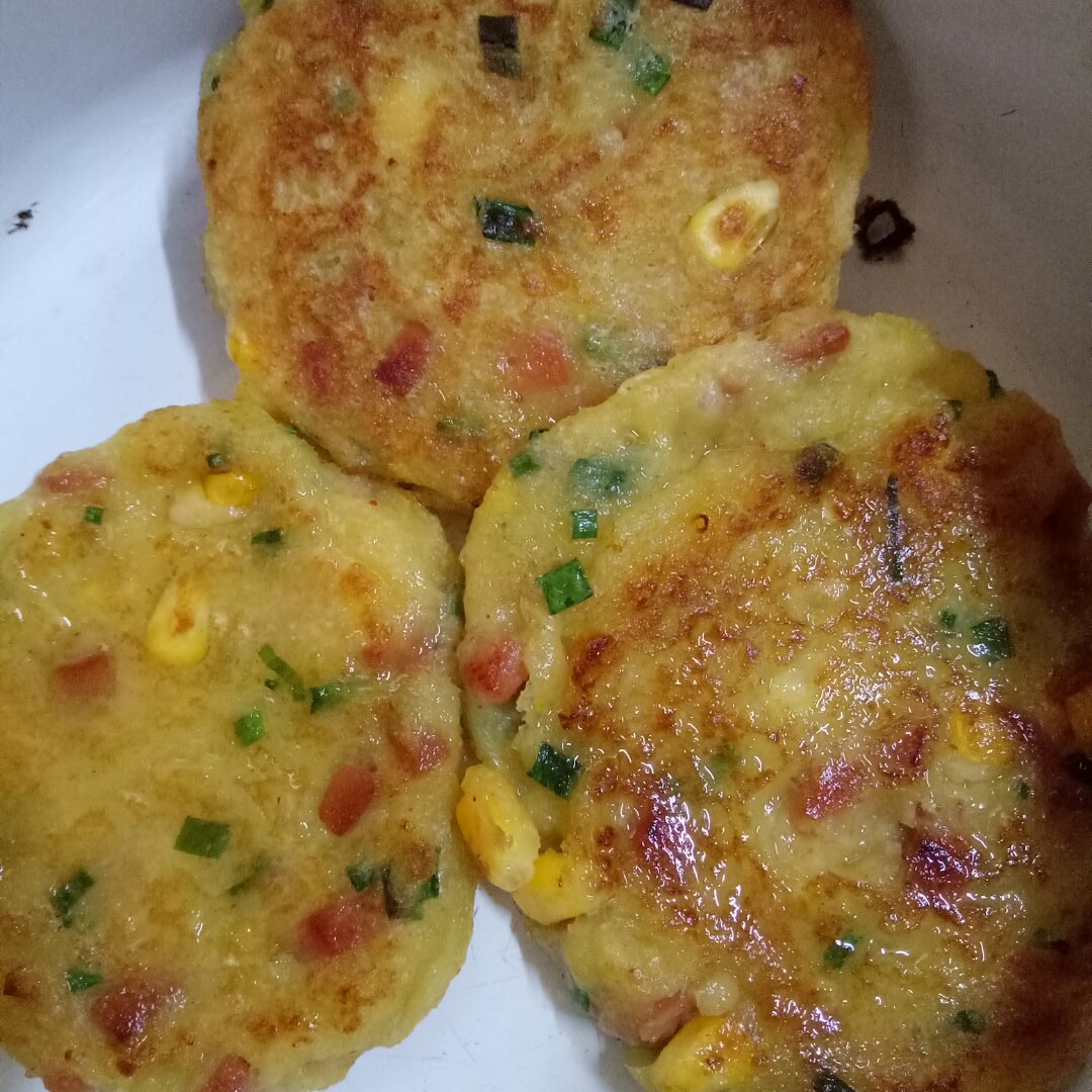 芳华年月做的玉米渣煎饼