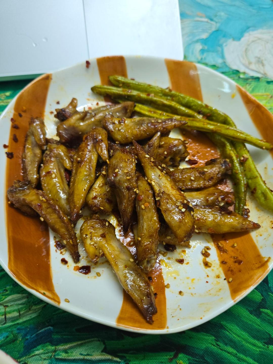 追剧下酒小零食！鸡翅尖！空气炸锅版（不放一滴油）