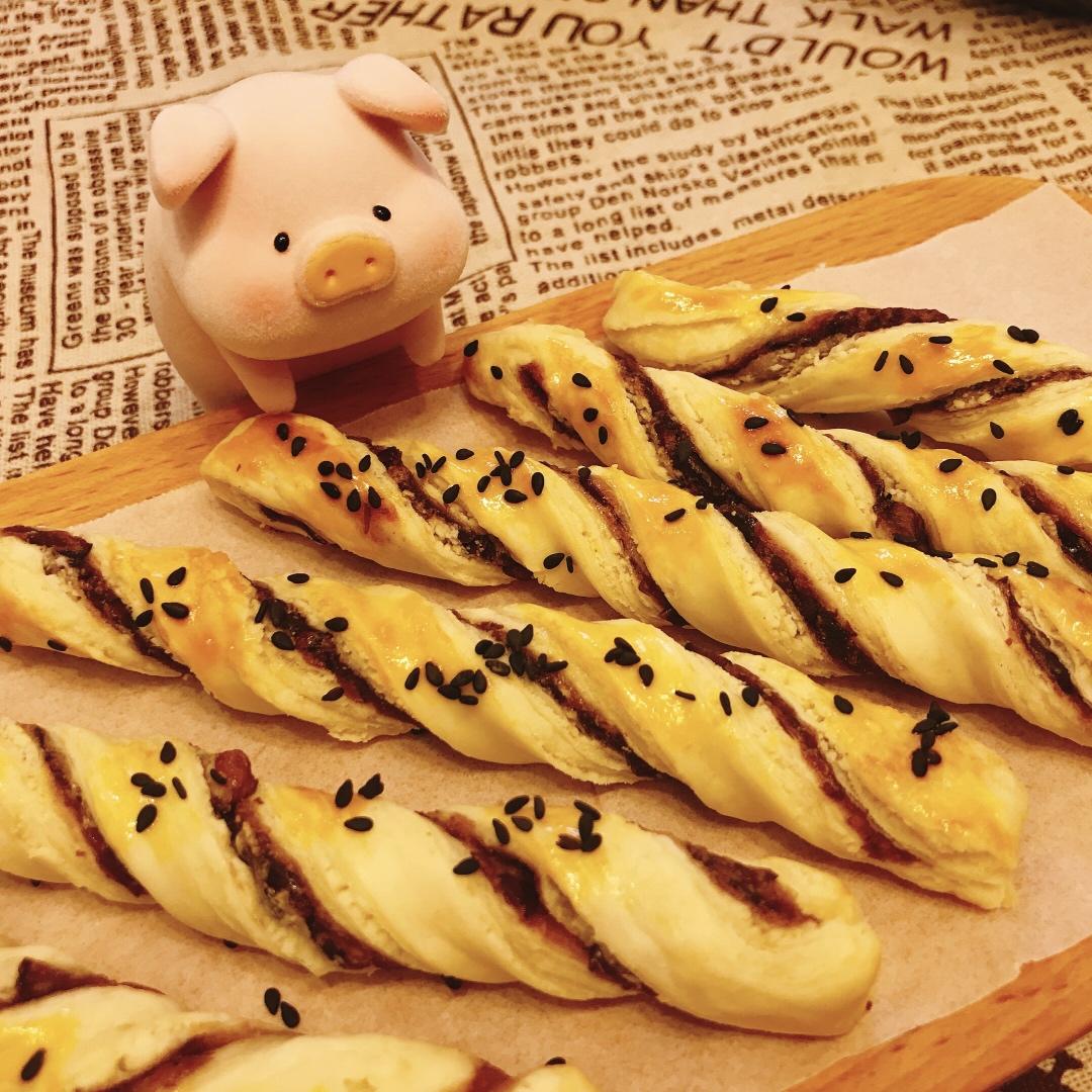 ㊙️酥到掉渣❗️🔥好吃到舔手指的豆沙扭扭酥❗️