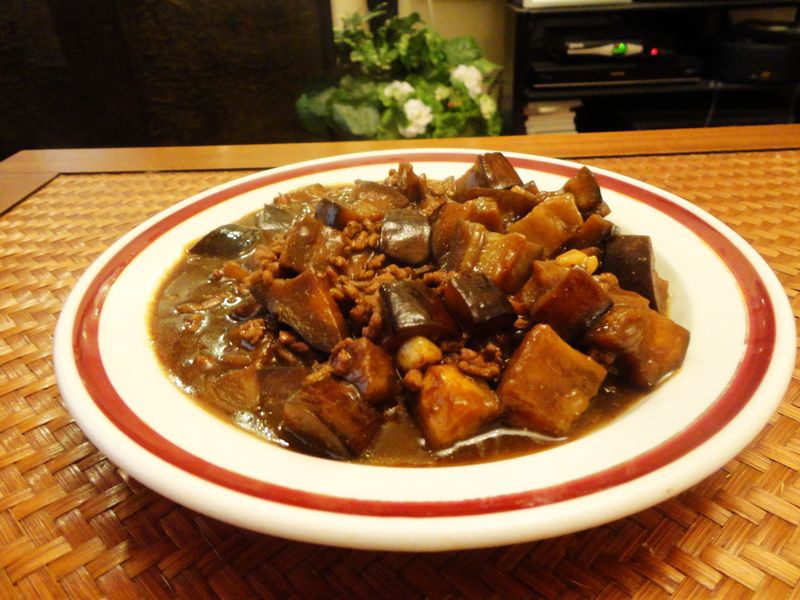 酱香肉末烧茄子