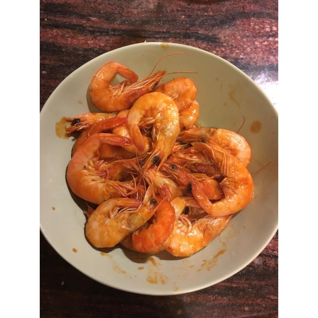 简单的番茄大虾