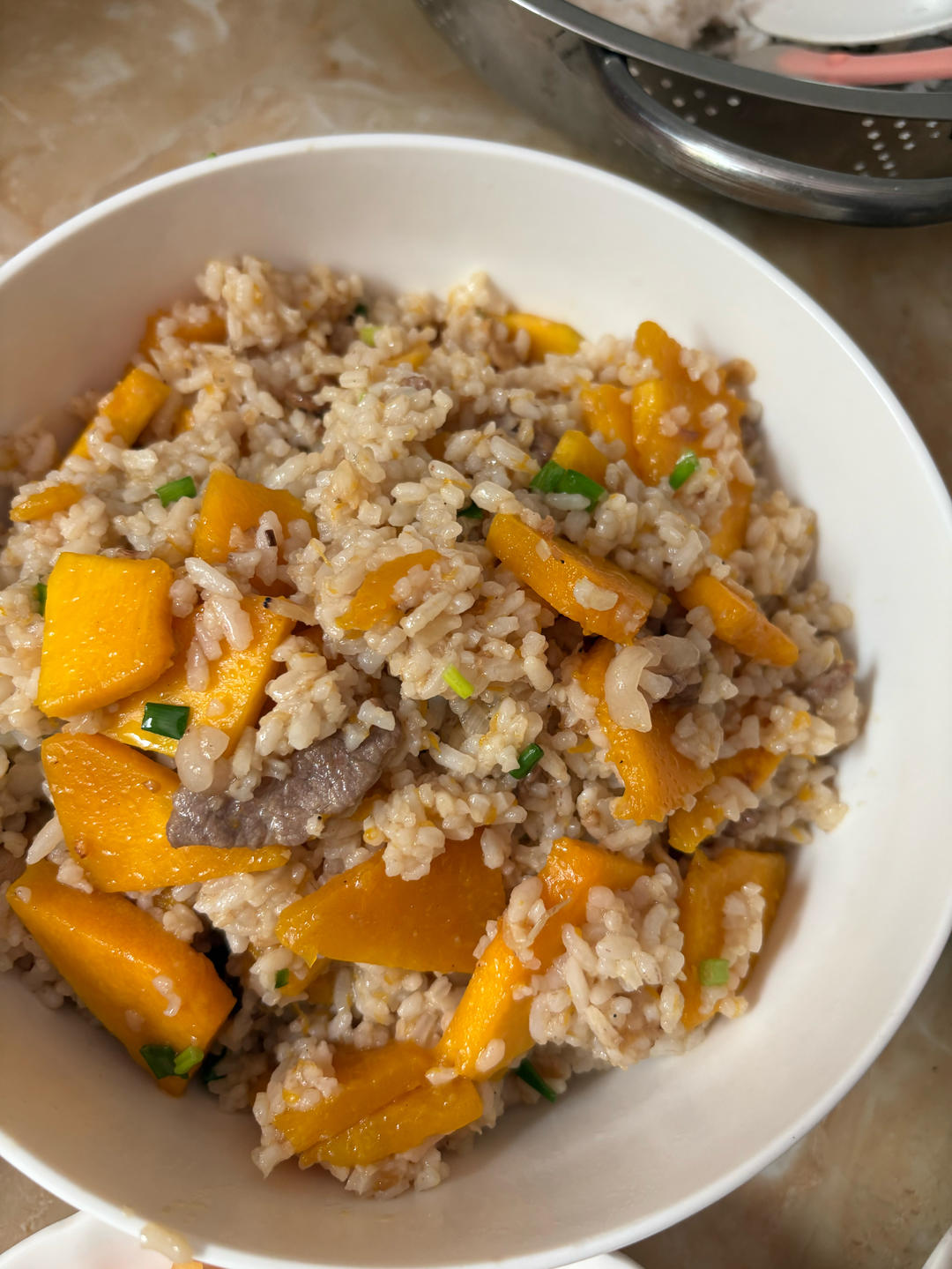 美味到不行的南瓜饭