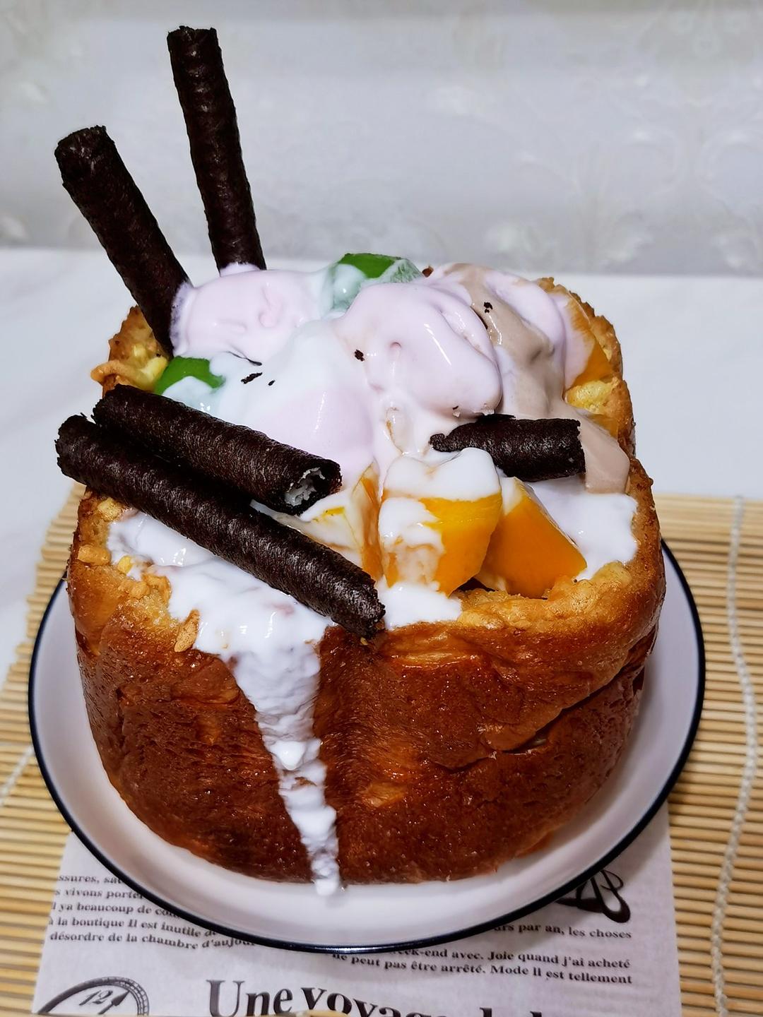 蜂蜜冰激凌厚多士（面包诱惑）