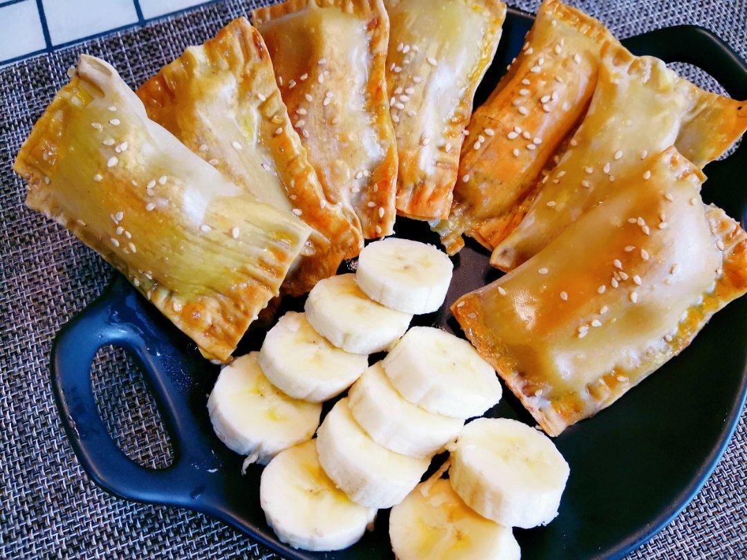 【简易香蕉派】只要3分钟 馄饨皮变高级甜品