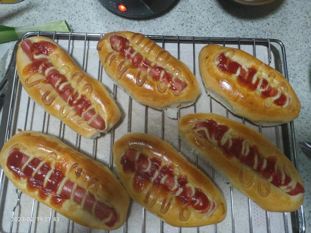 美味的香肠面包