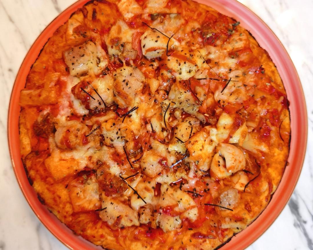 韩式鸡肉培根披萨