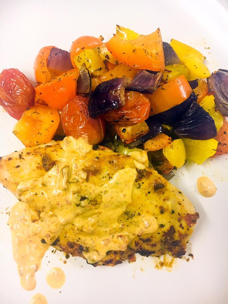 健康晚餐只需一个烤盘就解决啦的做法