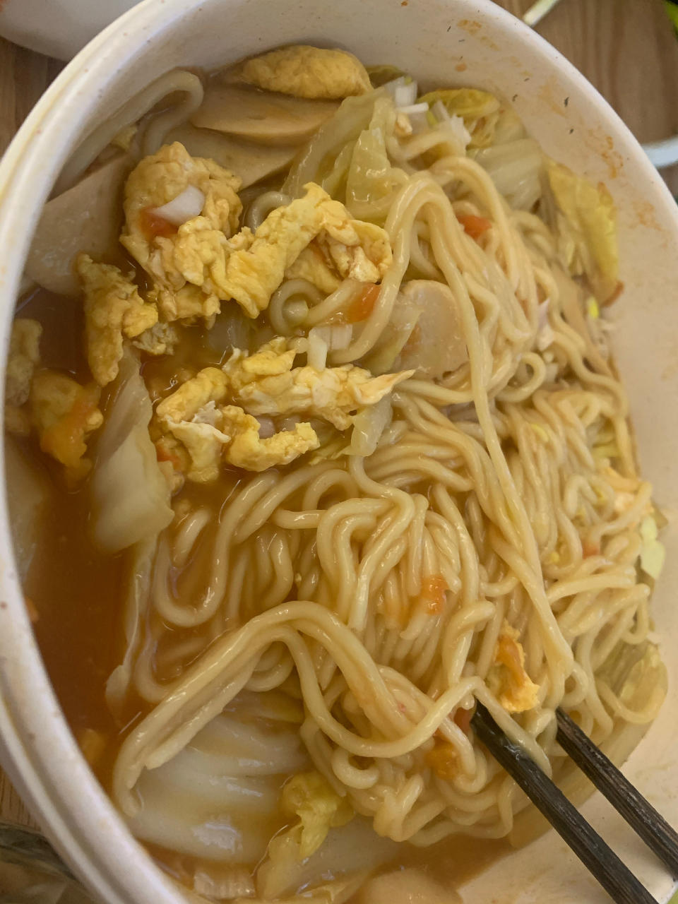 五分钟搞定❗️好吃到舔盘茄汁火腿鸡蛋焖面