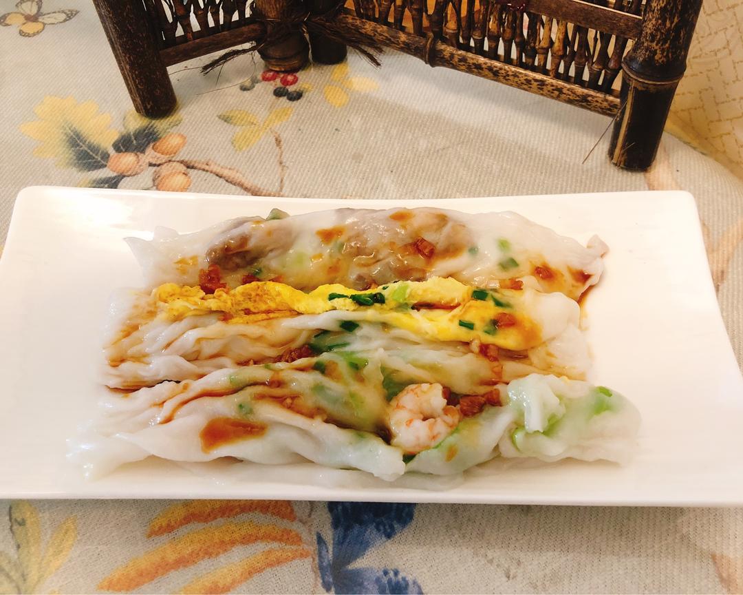 自制细滑肠粉，口味自由搭配的做法