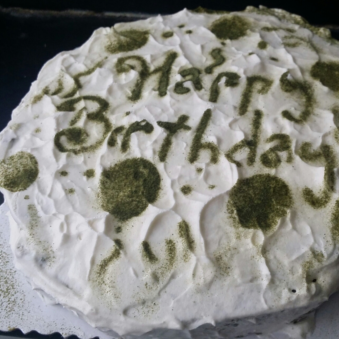 抹茶戚风螺纹蛋糕