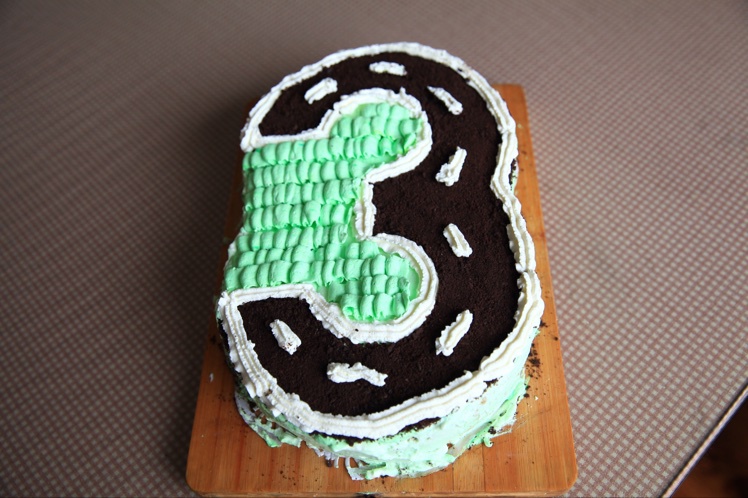 3岁创意数字生日蛋糕