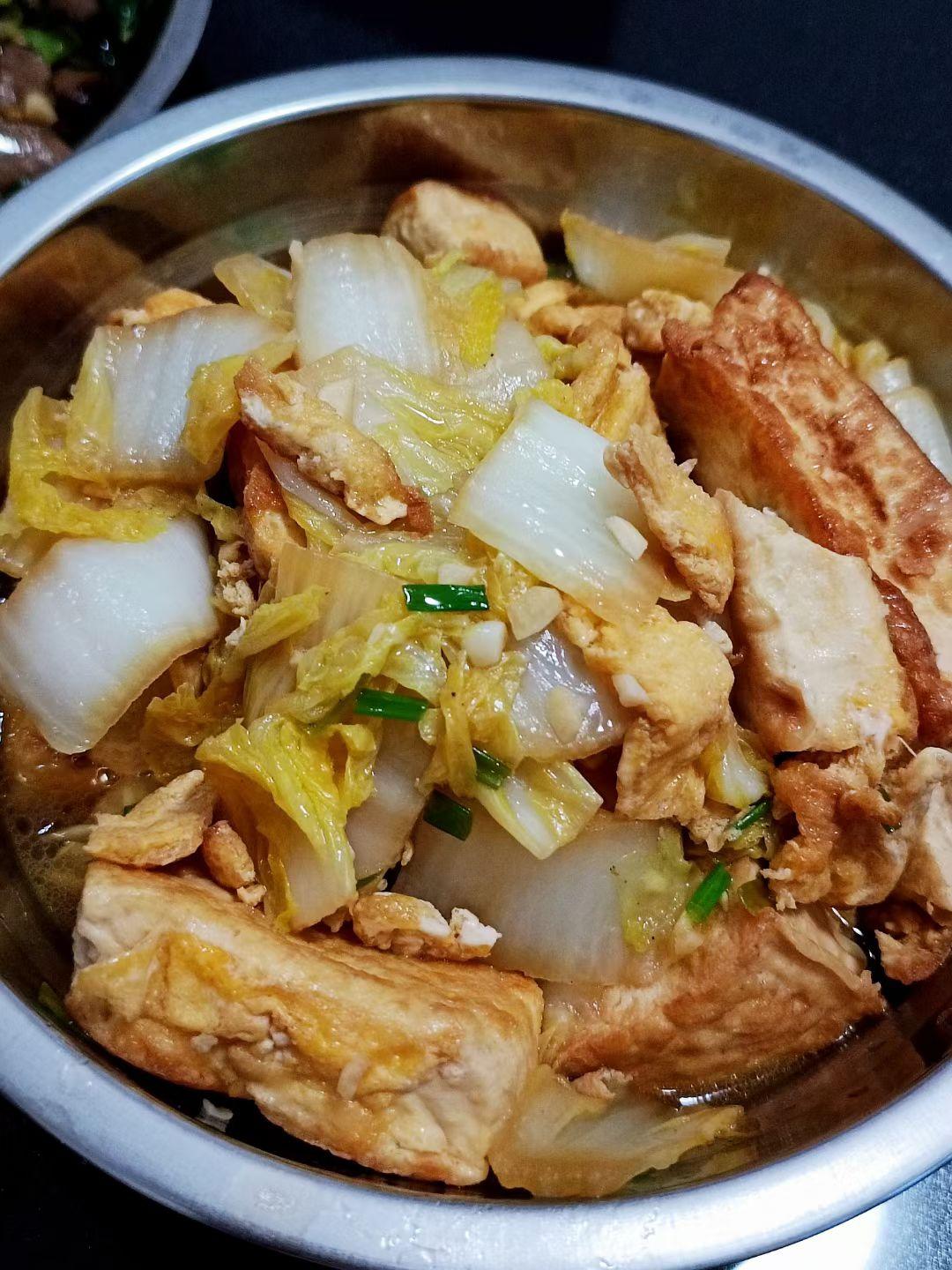 超级下饭的娃娃菜炖豆腐