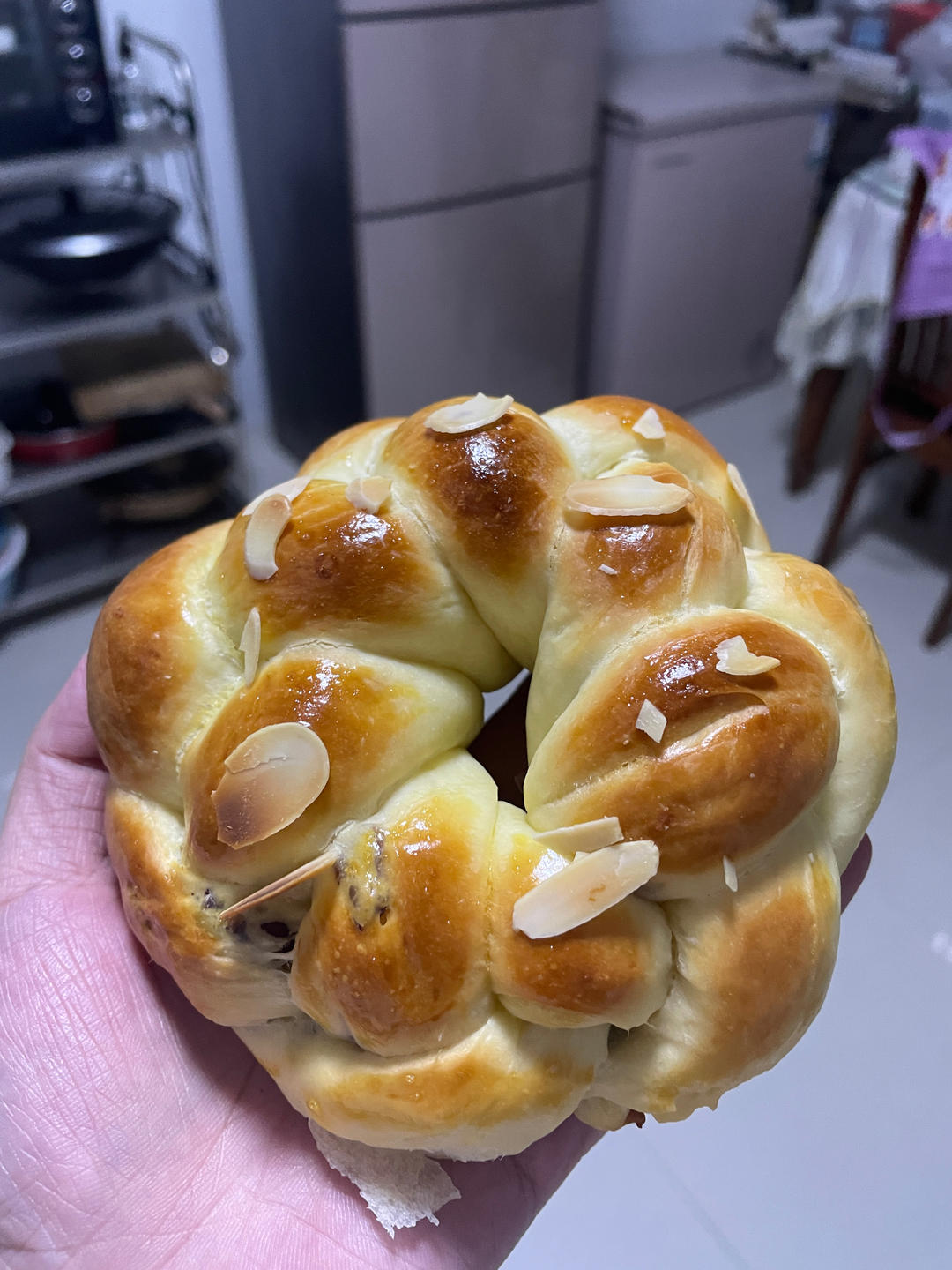 圣诞花环面包