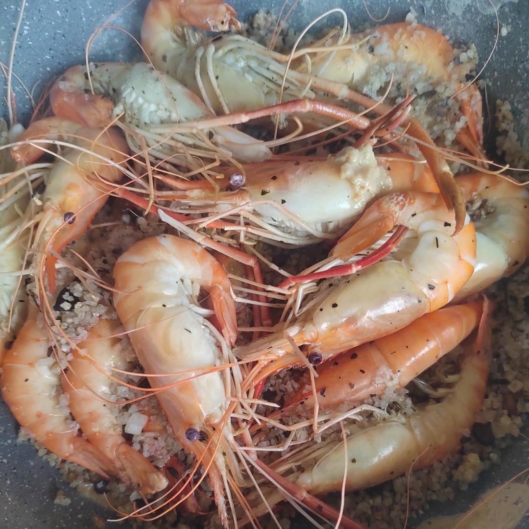🦐虾系列~盐焗罗氏虾‼️