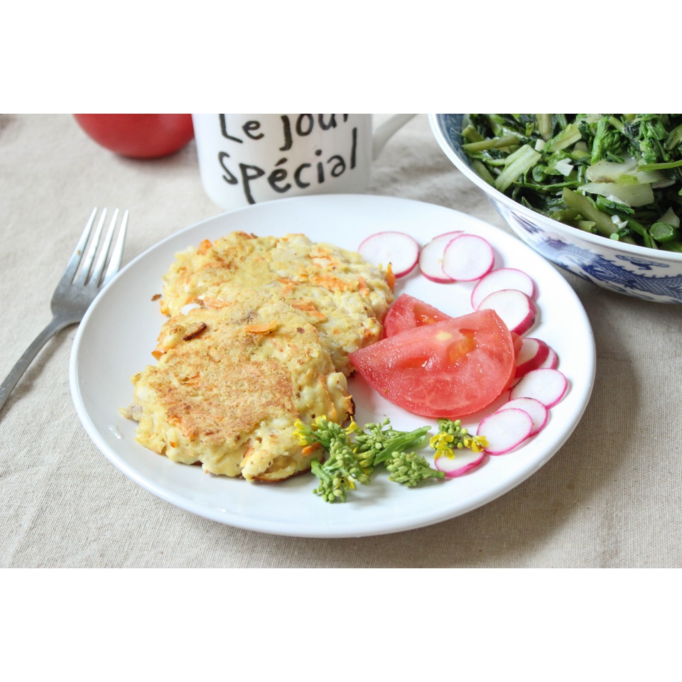 巴沙鱼胡萝卜鸡蛋饼【山姆厨房】