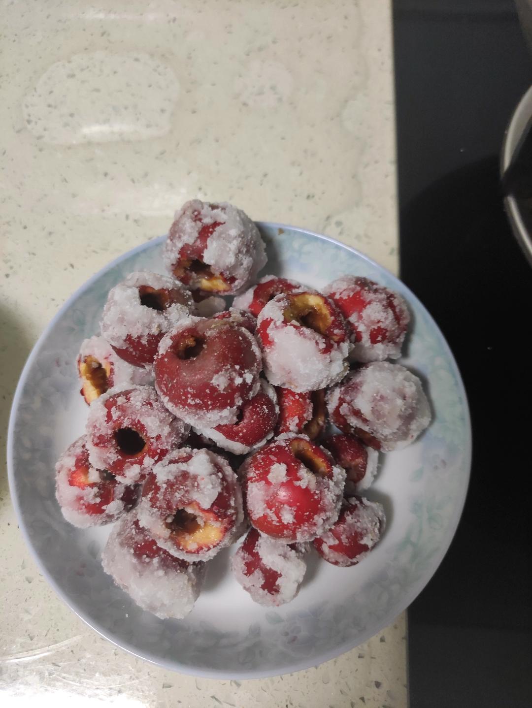 雪花山楂球 酸甜爽口 开胃又好吃 附细节视频详解