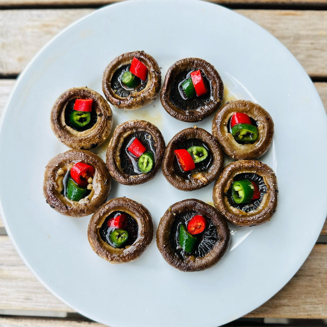 香煎口蘑  鲜的扭起来