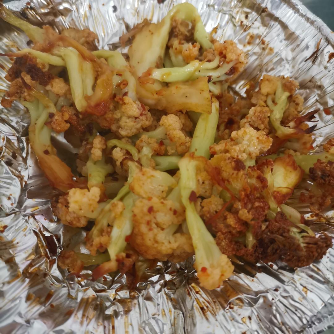 【空气炸锅】清爽炸花菜 ！比饭店做的还好吃！